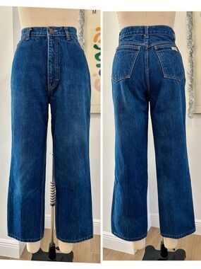 Vintage 80’s Calvin Klein High-Rise Wide-Leg Cropped Jeans